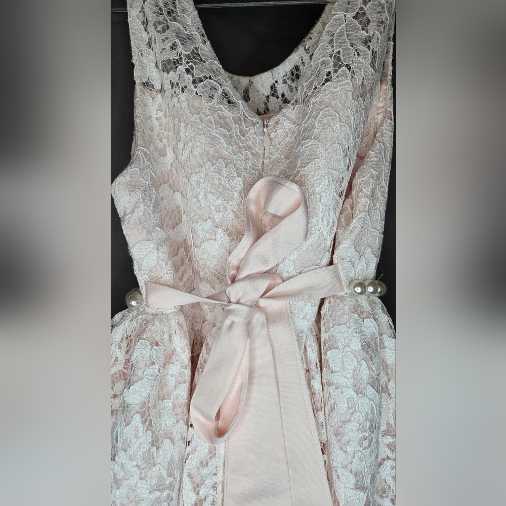 Girls American Princess pink lacey dress with tule underlay size 7 - Picture 6 of 9